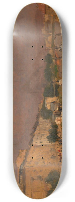 Wilhelm Bernatzik - Der Franz-Josefs-Kai (Blick kanalaufwrts gegen das Hotel Metropol) 8.25 inch art skate deck