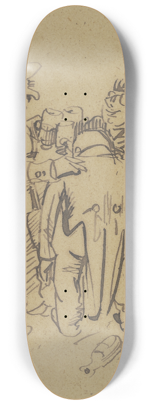 Wilhelm Busch - Mr. Knopp at the inn 8.25 inch art skate deck