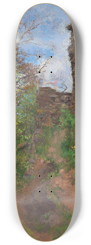 Wilhelm Gause - Wachau, Town Wall in Stein 8.25 inch art skate deck