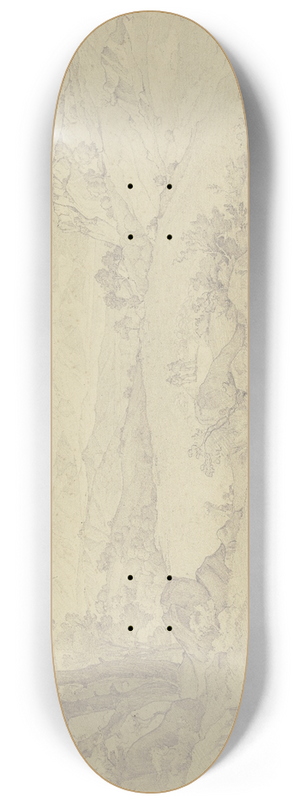 August Lucas - Bei Olevano, im Mittelgrund zwei Hirten mit Herde 8.25 inch art skate deck