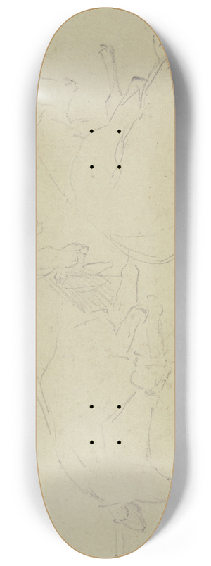 Wilhelm Gentz - Two goats 8.25 inch art skate deck