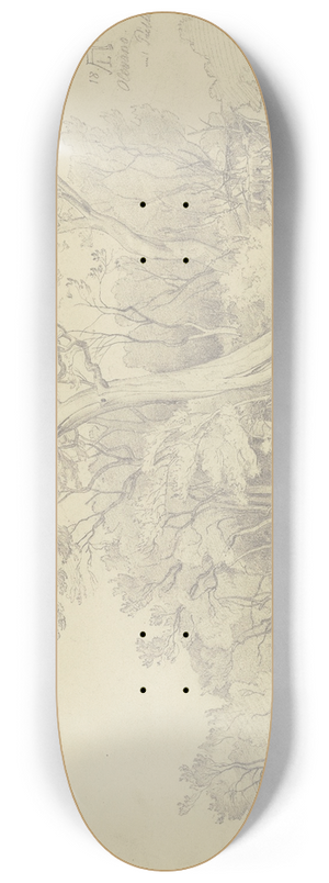 August Lucas - Edge of the forest near Olevano 8.25 inch art skate deck