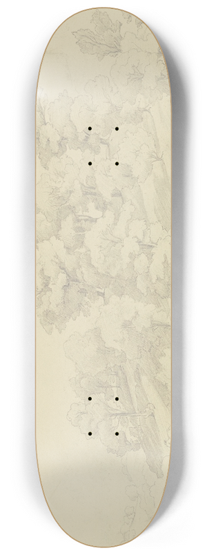 August Lucas - Group of trees near Olevano 8.25 inch art skate deck