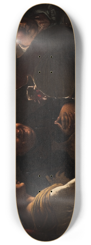 Wilhelm Marstrand - Abbate Jesting With Two Young Girls 8.25 inch art skate deck