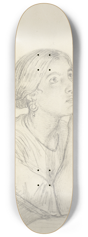 Wilhelm Marstrand - Bedende italienerinde, brystbillede 8.25 inch art skate deck Wilhelm Marstrand - Bedende italienerinde, brystbillede 8.25 inch art skate deck