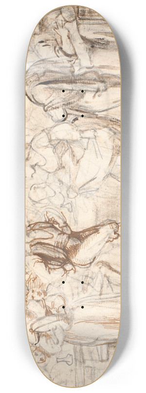 Wilhelm Marstrand - Dans i et osteri 8.25 inch art skate deck