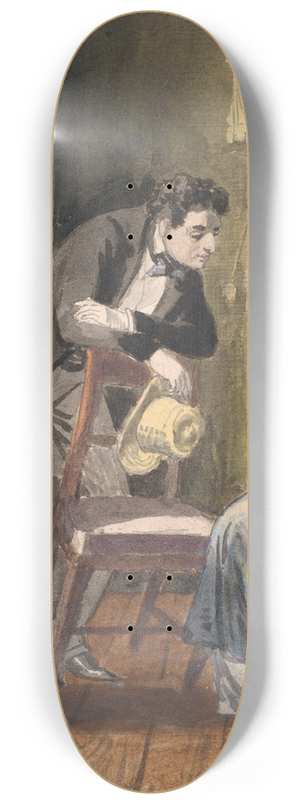 Wilhelm Marstrand - Et besg (Et besg fra hverdagslivet) 8.25 inch art skate deck