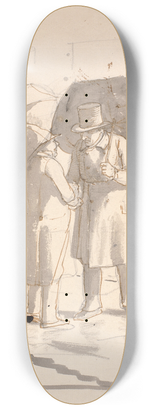 Wilhelm Marstrand - Gadescene i regnvejr 8.25 inch art skate deck Wilhelm Marstrand - Gadescene i regnvejr 8.25 inch art skate deck