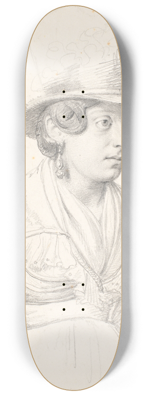 Wilhelm Marstrand - Italienerinde med hj hat 8.25 inch art skate deck Wilhelm Marstrand - Italienerinde med hj hat 8.25 inch art skate deck