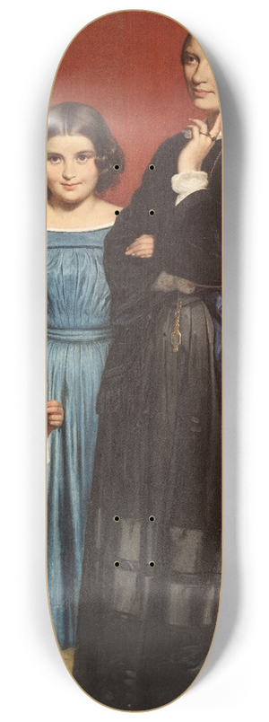 Wilhelm Marstrand - Portrait of Frederikke Vilhelmine Hage with Children 8.25 inch art skate deck