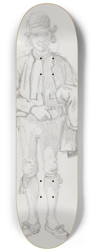 Wilhelm Marstrand - Stende svensk bondekarl 8.25 inch art skate deck
