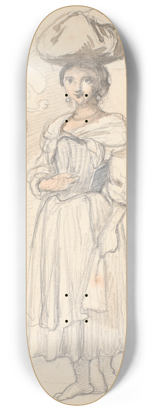 Wilhelm Marstrand - Ung italienerinde, stende 8.25 inch art skate deck Wilhelm Marstrand - Ung italienerinde, stende 8.25 inch art skate deck