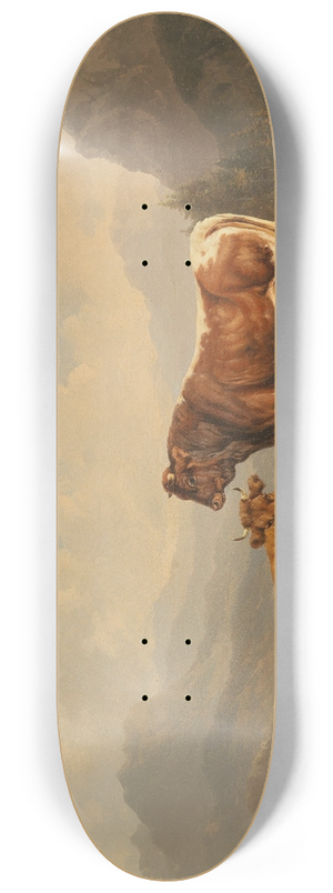 Wilhelm Melchior - Weidevieh auf der Alm 8.25 inch art skate deck