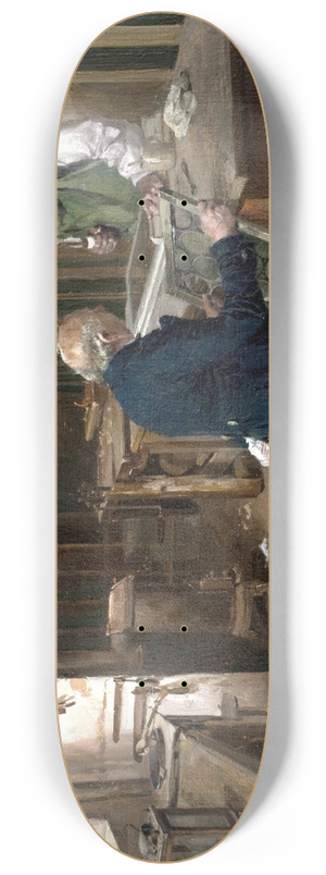 Wilhelm Rgge der Jngere - In der Glaserwerkstatt 8.25 inch art skate deck