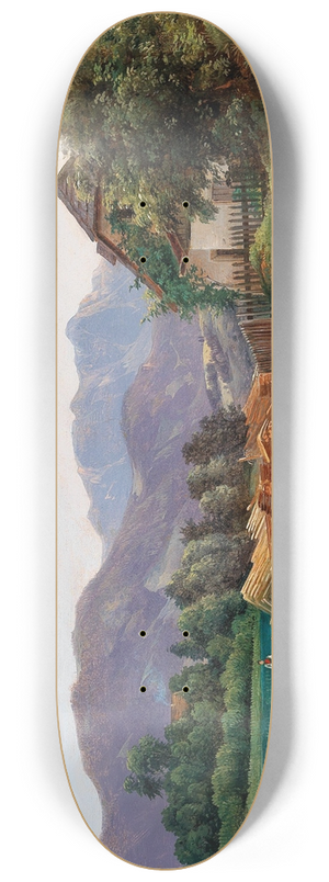 Wilhelm Steinfeld - Landscape with Stored Timber 8.25 inch art skate deck