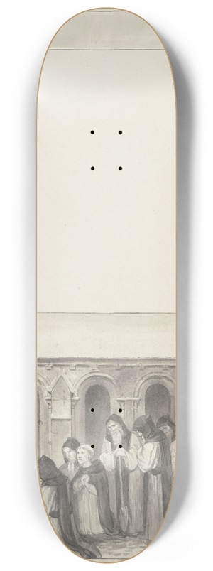 Wilhelm Steinhausen - Diethers Einkehr ins Kloster 8.25 inch art skate deck