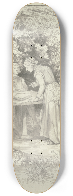 Wilhelm Steinhausen - Diether und Irmela im Burggarten 8.25 inch art skate deck