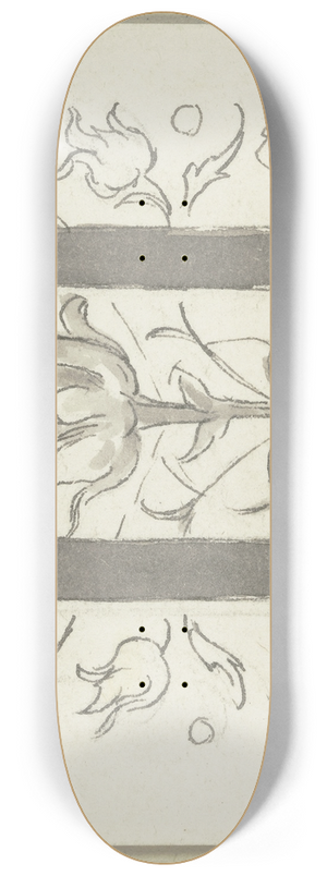 Wilhelm Steinhausen - Initial U 8.25 inch art skate deck