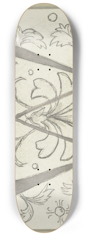 Wilhelm Steinhausen - Initial W 8.25 inch art skate deck