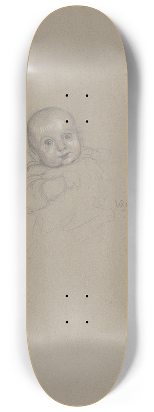 Wilhelm Steinhausen - Study of a child 8.25 inch art skate deck