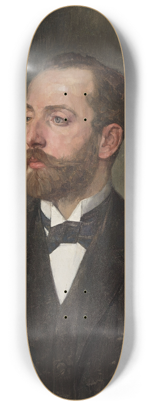 Wilhelm Trbner - Portrait of a man 8.25 inch art skate deck