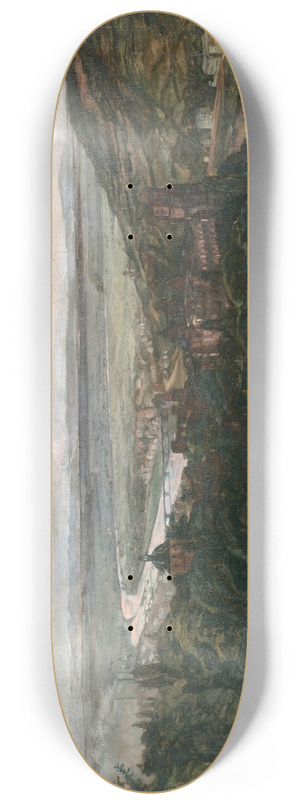 Wilhelm Trbner - View of Heidelberg 8.25 inch art skate deck