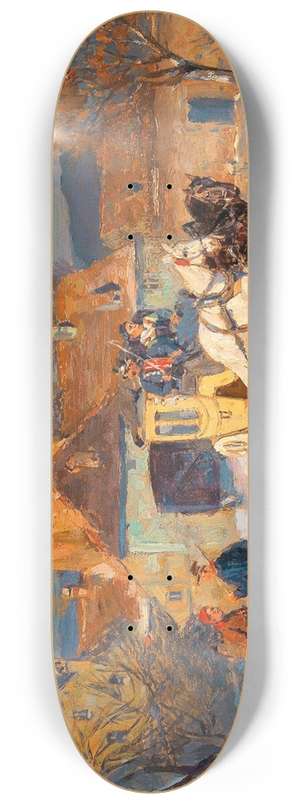 Wilhelm Velten - A Post Coach in Winter 8.25 inch art skate deck