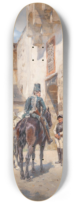 Wilhelm Velten - Wachposten an der Stadtmauer 8.25 inch art skate deck