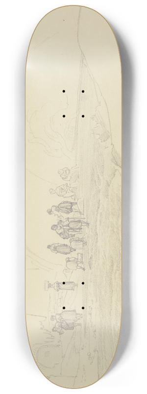 August Lucas - Wscherinnen bei einer Brcke 8.25 inch art skate deck