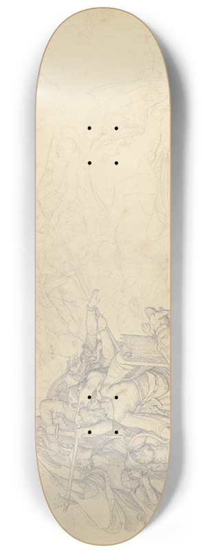 Wilhelm von Kaulbach - Kampf der Sachsen und Franken 8.25 inch art skate deck