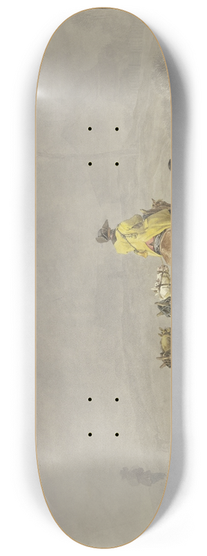 Wilhelm von Kobell - Reitender Postillion mit zwei Handpferden in winterlicher Landschaft 8.25 inch art skate deck