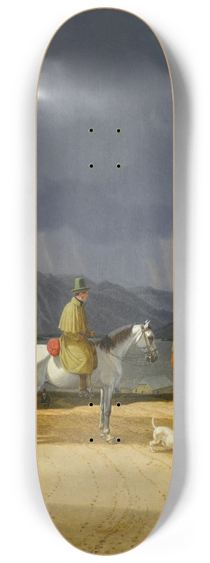 Wilhelm von Kobell - Riders before the Tegernsee 8.25 inch art skate deck