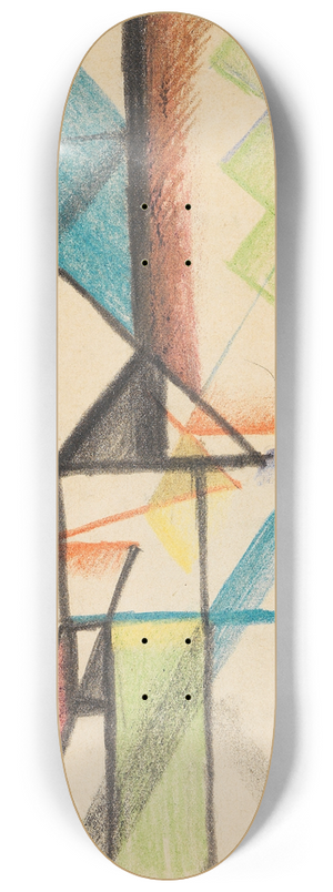 August Macke - Abstrakte Formen V 8.25 inch art skate deck