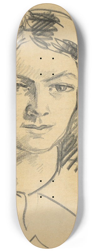 August Macke - Bildnis Elisabeth (Die Frau des Knstlers) 8.25 inch art skate deck