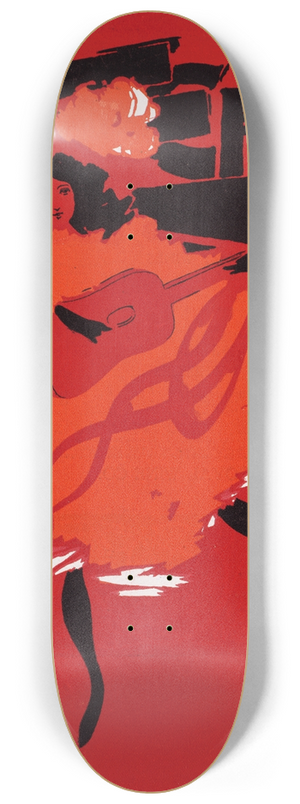 Will Bradley - The echo, Chicago, August 1, 1895 8.25 inch art skate deck