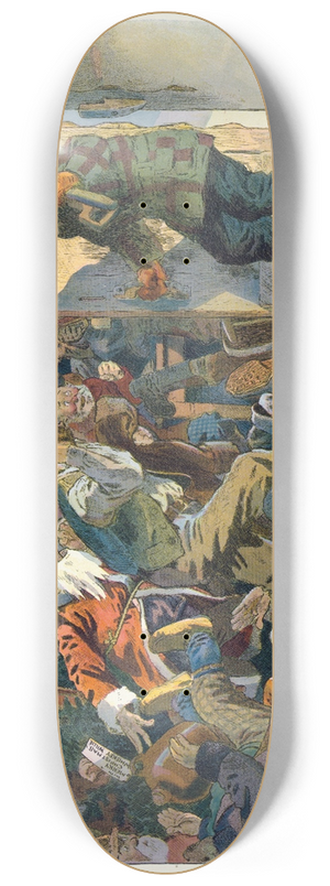 Will Crawford - Christmas in a mining camp 8.25 inch art skate deck