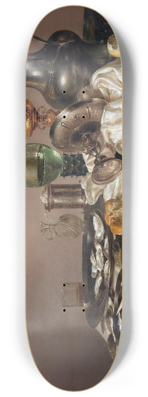 Willem Claesz Heda - Still Life with a Gilt Cup 8.25 inch art skate deck Willem Claesz Heda - Still Life with a Gilt Cup 8.25 inch art skate deck