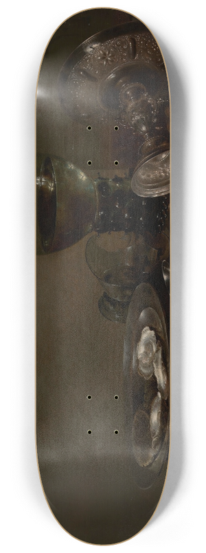 Willem Claesz Heda - Still Life with Oysters, a Silver Tazza, and Glassware 8.25 inch art skate deck Willem Claesz Heda - Still Life with Oysters, a Silver Tazza, and Glassware 8.25 inch art skate deck