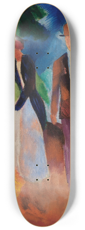 August Macke - Leute am blauen See 8.25 inch art skate deck