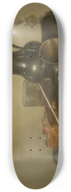Willem Claesz Heda - Tobacco Still Life 8.25 inch art skate deck