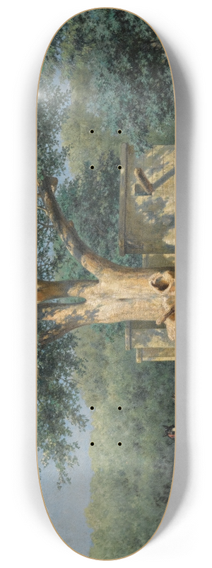Willem de Famars Testas - The Well And Sycamore In Ezbekieh Square, Cairo 8.25 inch art skate deck