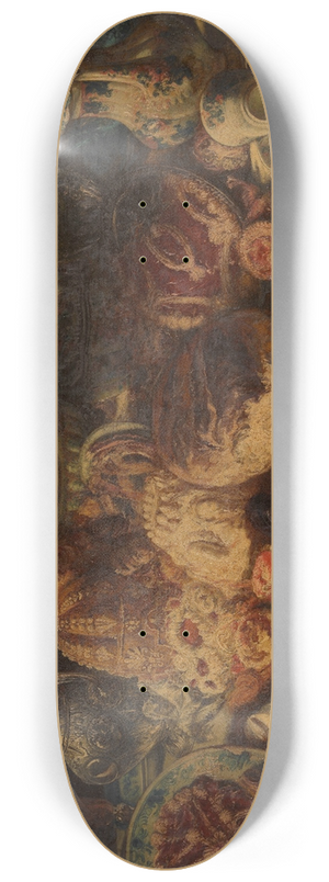 Willem Linnig the Younger - Still Life with Pastries 8.25 inch art skate deck