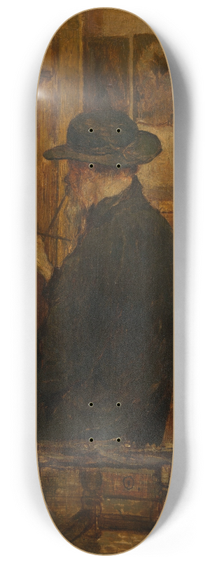 Willem Linnig the Younger - Willem Linnig I, the Painters Father in his Studio 8.25 inch art skate deck