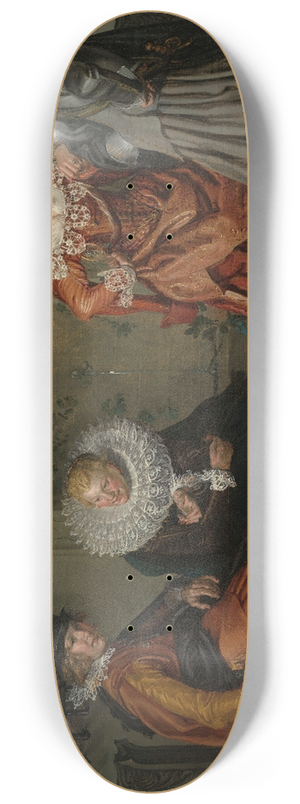 Willem Pietersz. Buytewech - Elegant Couples Courting 8.25 inch art skate deck