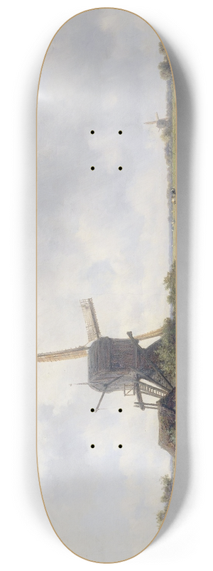 Willem Roelofs - The Gein River, near Abcoude 8.25 inch art skate deck