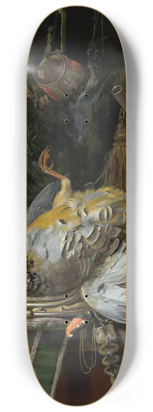 Willem van Aelst - Still Life with Partridges 8.25 inch art skate deck