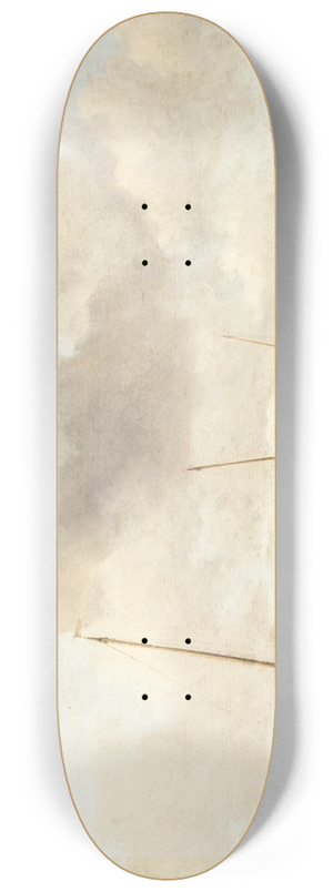 Willem van de Velde the Younger - Beach with a Weyschuit Pulled up on Shore 8.25 inch art skate deck