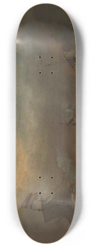 Willem van de Velde the Younger - Encounter during the Battle of Kijkduin 8.25 inch art skate deck