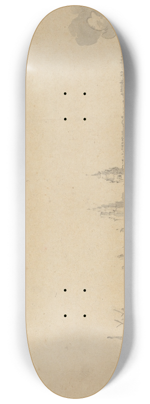 Willem van de Velde the Younger - View of a Dutch Town (Delft) 8.25 inch art skate deck