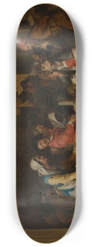 Willem van Herp - Beggar Woman in a Tavern 8.25 inch art skate deck